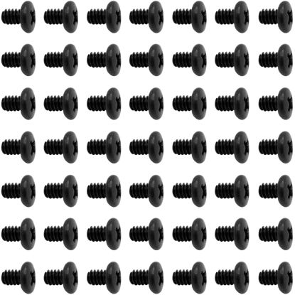 Picture of 50pcs Hard Drive Screws 3.5 inch,Stainless Flat Phillips Head HDD 6#-32 x 1/4" Mounting Screw for Computer PC Laptop Case,3.5" Black