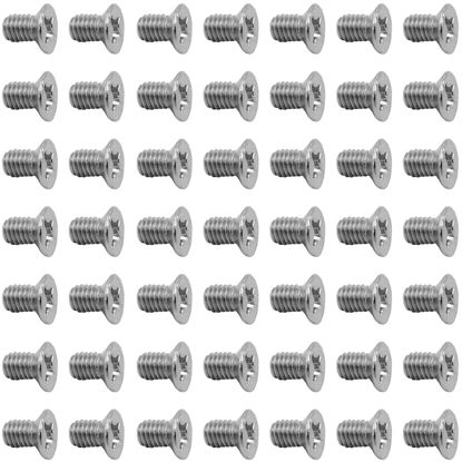 Picture of 50Pcs Hard Drive Screws 2.5 inch,Stainless Flat Phillips Head HDD SSD M3 x 5mm Mounting Screw for Computer PC Laptop Case,2.5" Silver