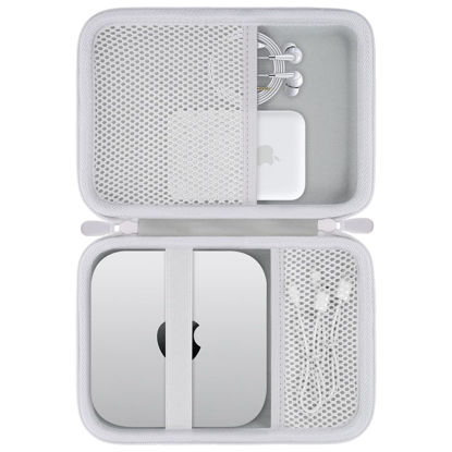 Picture of co2CREA Hard Case Compatible with Apple 2024 Mac Mini Desktop Computer M4 chip / M4 Pro chip (White Case)