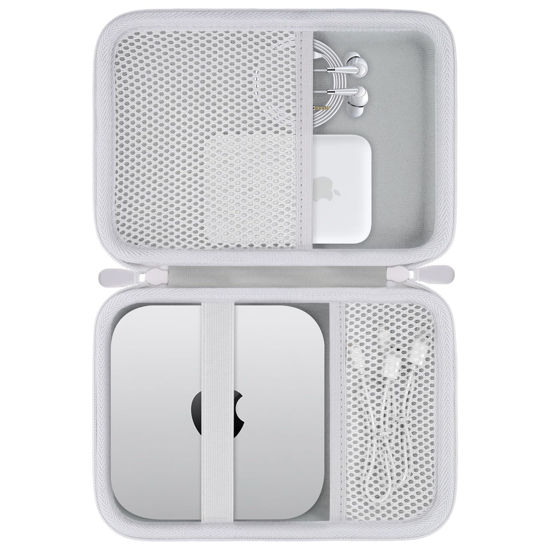 Picture of co2CREA Hard Case Compatible with Apple 2024 Mac Mini Desktop Computer M4 chip / M4 Pro chip (White Case)