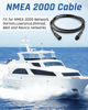 Picture of NMEA 2000 2 Meter(6.6') Backbone Cables Drop Cables Extension Cable Fit for NMEA 2000 Network Fit for Garmin Lowrance Simrad B&G Navico Network 5 Pin M12 Thread IP67 Waterproof Marine Grade Cable