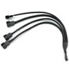 Picture of DZS Elec 4Pin 1 to 4 Ways PWM Fan Splitter Cable Black Sleeved Fan Power Extension Cable 4Pin Female to 4X 4Pin Male 27cm/10.5 inches