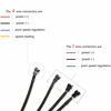 Picture of DZS Elec 4Pin 1 to 4 Ways PWM Fan Splitter Cable Black Sleeved Fan Power Extension Cable 4Pin Female to 4X 4Pin Male 27cm/10.5 inches