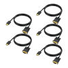 Picture of URELEGAN HDMI to VGA Cable 5-Pack, HDMI to VGA 3.3 Feet 1080P HD Video Cord Compatible for Computer, Desktop, Laptop, PC, Monitor, Projector, HDTV and More (NOT Bidirectional, 1M)
