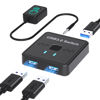 Picture of USB Switch, Lecnvuo USB 3.0 Switch Selector, USB Splitter 1 in 2 Out / 2 in 1 Out, USB Switcher 2 Computers Share 1 USB Devices for Printer, Keyboard, Scanner, Mouse, Compatible with Mac/Win/Linux
