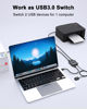 Picture of USB Switch, Lecnvuo USB 3.0 Switch Selector, USB Splitter 1 in 2 Out / 2 in 1 Out, USB Switcher 2 Computers Share 1 USB Devices for Printer, Keyboard, Scanner, Mouse, Compatible with Mac/Win/Linux