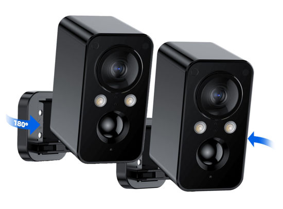 Picture of BECAMSO 2Packs Security Cameras Wireless Outdoor: 180° Horizontal Cameras for Home Security Battery WiFi Cameras Outside Surveillance Camera CCTV Camera System with Color Night Vision Motion Sensor