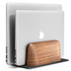 Picture of UPERGO Vertical Laptop Stand, Dual Slot Wooden Laptop Holder Vertical for Desk, Width Adjustable Dock for MacBook Pro and Other Laptops