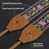 Picture of Padwa Lifestyle Embroidered Flower Camera Strap - 2" Wide Classic Vintage Crazy Horse Arts Cowhide Head Camera Straps for Photographers,Universal Neck Shoulder & Crossbody Strap Fit DSLR/SLR Camera