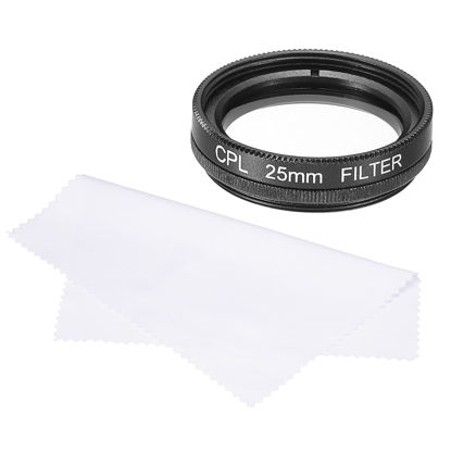 Picture of MECCANIXITY 25mm Circular Polarizer Filter, Double Sided Multi-Layer Coatings Polarizing Filter with Cleaning Cloth for Camera Lens