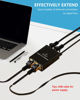 Picture of Ethernet Splitter, Gigabit Network Port Splitter 1 in 3 Out, 1 Female to 3 Female High Speed LAN Internet Adapter with USB C Charging Cable, Plug and Play for Cat5 Cat5e Cat6 Cat7 Cat8 RJ45 Cord