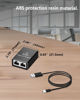 Picture of Ethernet Splitter, Gigabit Network Port Splitter 1 in 3 Out, 1 Female to 3 Female High Speed LAN Internet Adapter with USB C Charging Cable, Plug and Play for Cat5 Cat5e Cat6 Cat7 Cat8 RJ45 Cord