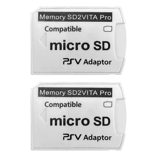Picture of UCEC 2 Pack SD2Vita Adapter, PS Vita Memory Card Adapter, PS Vita SD Card Adapter Micro SD, SD2Vita 5.0 Compatible with PSV 1000/2000 Fit for PSTV FW 3.6 HENkaku Enso System