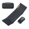 Picture of ProtoArc Foldable Keyboard and Mouse, XKM01 True Full-Size Folding Keyboard Mouse Combo for Business and Travel, 2.4G+Dual Bluetooth Portable Mouse Keyboard for Laptop iPads Tablets - Black