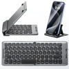 Picture of PuechAxe Foldable Bluetooth Keyboard with Stand Holder, Folding Keyboard Bluetooth Phone Keyboard, Rechargeable Ultra Slim Bluetooth Travel Keyboard for iOS, Android, Fit Phone Pad Tablet Laptop, B088