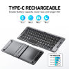 Picture of PuechAxe Foldable Bluetooth Keyboard with Stand Holder, Folding Keyboard Bluetooth Phone Keyboard, Rechargeable Ultra Slim Bluetooth Travel Keyboard for iOS, Android, Fit Phone Pad Tablet Laptop, B088
