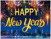 Picture of YYNXSY New Years Decorations 2025, Happy New Year Banner Backdrop, New Years Eve Party Supplies, NYE Decorations, Happy New Year Eve Decorations for Door Banner Background Neon YY-11507 7X5FT