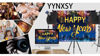 Picture of YYNXSY New Years Decorations 2025, Happy New Year Banner Backdrop, New Years Eve Party Supplies, NYE Decorations, Happy New Year Eve Decorations for Door Banner Background Neon YY-11507 7X5FT