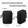 Picture of DDgro Travel Electronics Organizer Pouch Bag for Tech Gadgets & Airplane Accessories, for Cables/Cords & Chargers/iPad Mini (Large, Black)
