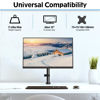 Picture of MOUNTUP Single Monitor Mount, Adjustable Monitor Stand for Max 32 Inch Flat Curved Computer Screen, Monitor Arm Desk Mount Fit VESA 75x75& 100x100, up to 17.6lbs, with C-Clamp and Grommet Base, Black