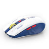 Picture of RAPIQUE Bluetooth Wireless Mouse - (BT1/BT2+USB) Tri-Mode High Performance, Rechargeable, Multi-Device Compatible with PC/Laptop/Computer/MacBook/iPad Air Pro (Blue and White)