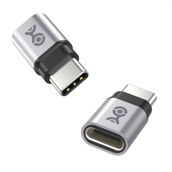 Picture of Cable Matters 2-Pack USB C Extender Adapter, Up to [4K@240Hz Video, 240W Charging, 40Gbps Data Transfer], USB C Female to USB C Male Adapter/USB C to USB C Adapter/Type C Extender