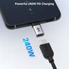 Picture of Cable Matters 2-Pack USB C Extender Adapter, Up to [4K@240Hz Video, 240W Charging, 40Gbps Data Transfer], USB C Female to USB C Male Adapter/USB C to USB C Adapter/Type C Extender