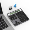 Picture of Bluetooth Number Pad - 2.4G Wireless Numeric Keypad with Display Calculator - Wireless Number Pad Slim 34-Key Portable Financial Accounting Numpad Data Entry & Calculation 2in1 for Laptop Desktop PC