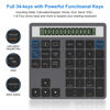 Picture of Bluetooth Number Pad - 2.4G Wireless Numeric Keypad with Display Calculator - Wireless Number Pad Slim 34-Key Portable Financial Accounting Numpad Data Entry & Calculation 2in1 for Laptop Desktop PC