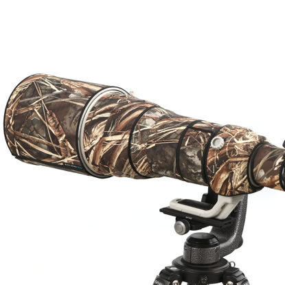 Picture of ROLANPRO Camouflage Lens Clothing Rain Cover for Canon EF 500mm F/4 L is II USM Coat Lens Protective Sleeve Case-#9d Waterproof