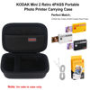 Picture of Elonbo Carrying Case for KODAK Mini 2 Retro 4PASS Portable Photo Printer, Digital Instant Print Camera Travel Bag Storage Holder, Mesh Pocket Fits Printing Paper, Cable, Black