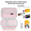 Picture of Elonbo Carrying Case for KODAK Mini 2 Retro 4PASS Portable Photo Printer, Digital Instant Print Camera Travel Bag Storage Holder, Mesh Pocket Fits Printing Paper, Cable, Pink