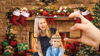 Picture of YYNXSY 7X5FT Christmas Fireplace Backdrop Christmas Photography Background Tree Sock Gift Decoration Banner for Xmas Party Photoshoot Indoor Decor Photo Booth Props Reusable and Washable YY-3589