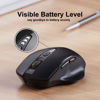 Picture of Uineer Wireless Mouse,[Upgraded] 2.4GHz Mouse Wireless Rechargeable (Battery Level Visible) Ergonomic Computer Mouse,4 Levels DPI, Wireless Mouse for Laptop PC Computer(Matte Black)