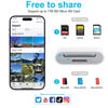 Picture of TIANSONG SD Card Reader for iPhone, Memory Card Reader with Dual Slot for SD/TF Card Plug and Play Trail Game Camera SD Card Viewer Lightning to MicroSD Card Camera Adapter for iPad No App Required