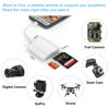 Picture of TIANSONG SD Card Reader for iPhone, Memory Card Reader with Dual Slot for SD/TF Card Plug and Play Trail Game Camera SD Card Viewer Lightning to MicroSD Card Camera Adapter for iPad No App Required