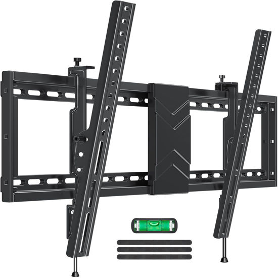 Picture of MOUNTUP TV Wall Mount Tilting for Most 37-84 Inch TVs, TV Mount with Level Adjustment Low Profile Space Saving Tilt Wall Mount TV Bracket, Fits 16", 18", 24" Studs,Max VESA 600x400mm