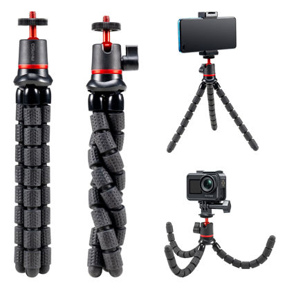 Picture of AKASO Action Camera Accessories Kit Compatible with AKASO Action Camera EK7000/Brave 4/Brave 7 LE/Brave 7/Brave 8/V50X/GoPro Hero12/11/10/ 9/8 Max/DJI Osmo Action (Flexible Selfie Stick Tripod)