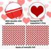 Picture of 2 Pack 3.2ft x 6.6ft Valentine's Day Metallic Foil Fringe Curtain, Red Heart Shape Tinsel Curtains Streamers Photo Props Backdrop for Valentine's Day Engagement Wedding Party Decorations