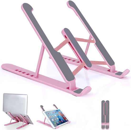 Picture of pidien Portable Laptop Stand, Adjustable Laptop Holder Riser Computer Stand for Desk Notebook Stand Mount