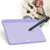 Picture of Ugee Drawing Tablet 6.5x4 Inches Computer Graphics Tablets with 10 Hot Keys，Digital Tablet Battery-Free Stylus 8192 Pressure Sensitivity 60°Tilt Function Drawing Pad for PC,Mac,Windows,Android-Purple