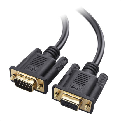 Picture of Cable Matters RS232 Cable, Serial Cable, Male to Female 10 ft, 9 Pin DB9 Cable/Null Modem Cable