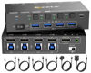 Picture of HDMI KVM Switch 4 Computers 8K@60Hz 4K@144Hz, Simulation EDID, Camgeet 4 Port USB3.0 KVM Switch with Audio for 4 Computer Share 1 Monitor and Keyboard Mouse Headset,Wired Remote,Power Adapter Included