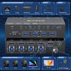 Picture of HDMI KVM Switch 4 Computers 8K@60Hz 4K@144Hz, Simulation EDID, Camgeet 4 Port USB3.0 KVM Switch with Audio for 4 Computer Share 1 Monitor and Keyboard Mouse Headset,Wired Remote,Power Adapter Included