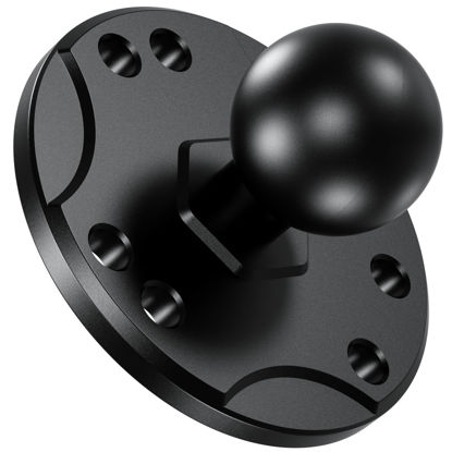 Picture of BRCOVAN 1'' Ball Mount Base with Aluminum Alloy AMPS Hole Round Plate & 1'' TPU Ball Adapter Compatible with RAM Mounts B Size 1 Inch Ball Double Socket Arm