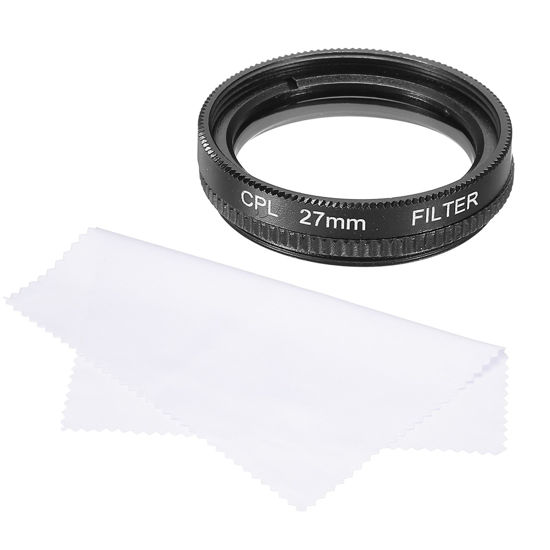 Picture of MECCANIXITY 27mm Circular Polarizer Filter, Double Sided Multi-Layer Coatings Polarizing Filter with Cleaning Cloth for Camera Lens
