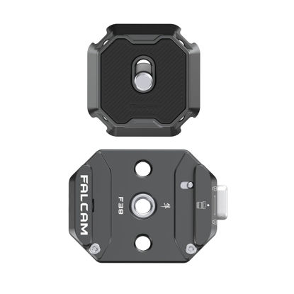 Picture of FALCAM F38 Quick Release Kit V2, Quick Release System, Base and Plate with 1/4" and 3/8" Screw Thread for Tripod, Monopod, Stabilizer, Slider - F38B3404