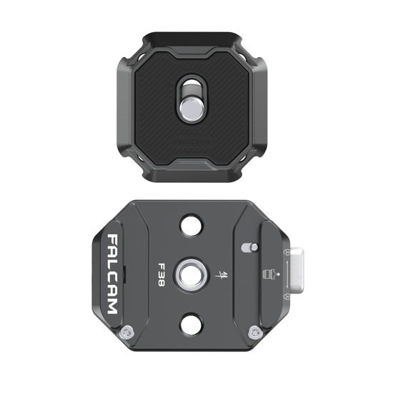 Picture of FALCAM F38 Quick Release Kit V2, Quick Release System, Base and Plate with 1/4" and 3/8" Screw Thread for Tripod, Monopod, Stabilizer, Slider - F38B3404