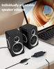 Picture of cinnkeyi Computer Speakers, 2.0 Speakers for PC or Laptop, 3.5mm Aux Input, USB-Powered PC Speakers with Deep Bass, Suitable for Desktop Computers/Laptops Built-in 4 Speaker Diaphragms