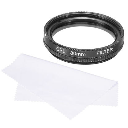 Picture of MECCANIXITY 30mm Circular Polarizer Filter, Double Sided Multi-Layer Coatings Polarizing Filter with Cleaning Cloth for Camera Lens